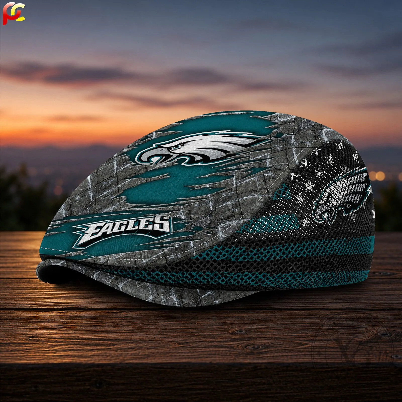 Philadelphia Eagles National Football League Mesh Flat Cap Hat for Men and Women 1 Philadelphia Eagles National Football League Mesh Flat Cap Hat for Men and Women