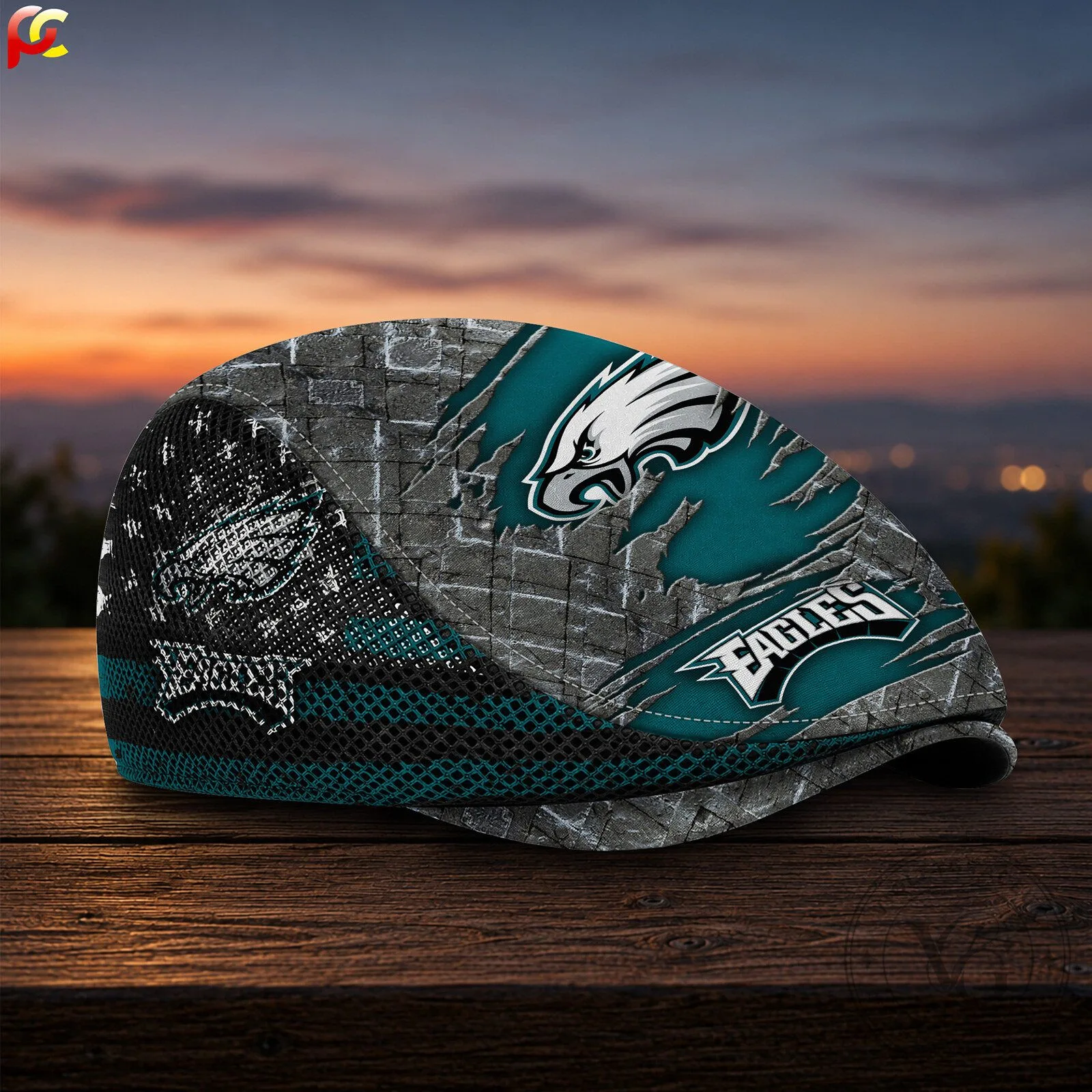 Philadelphia Eagles National Football League Mesh Flat Cap Hat for Men and Women 9 Philadelphia Eagles National Football League Mesh Flat Cap Hat for Men and Women