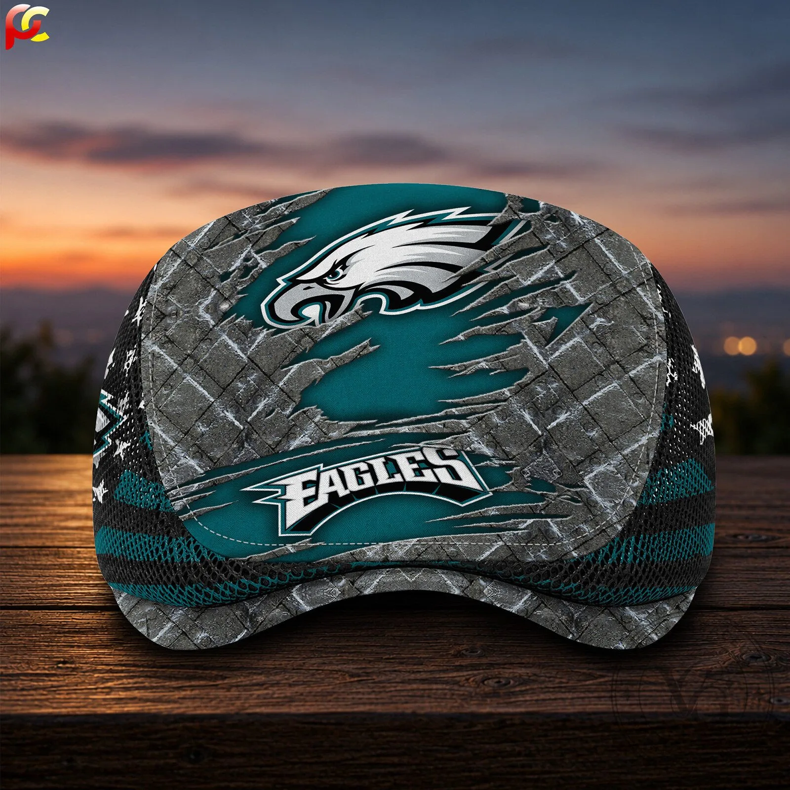 Philadelphia Eagles National Football League Mesh Flat Cap Hat for Men and Women 10 Philadelphia Eagles National Football League Mesh Flat Cap Hat for Men and Women