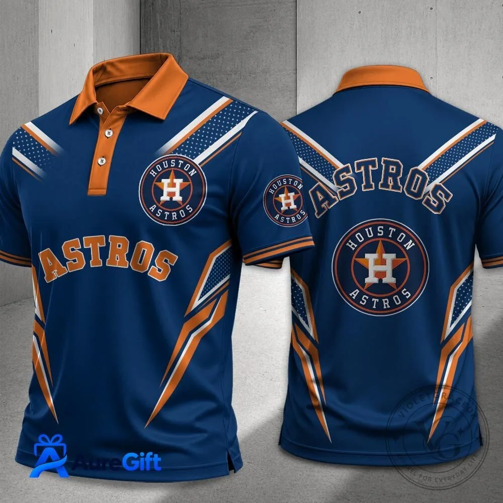 Houston Astros Major League Baseball Team Fan Polo Shirt