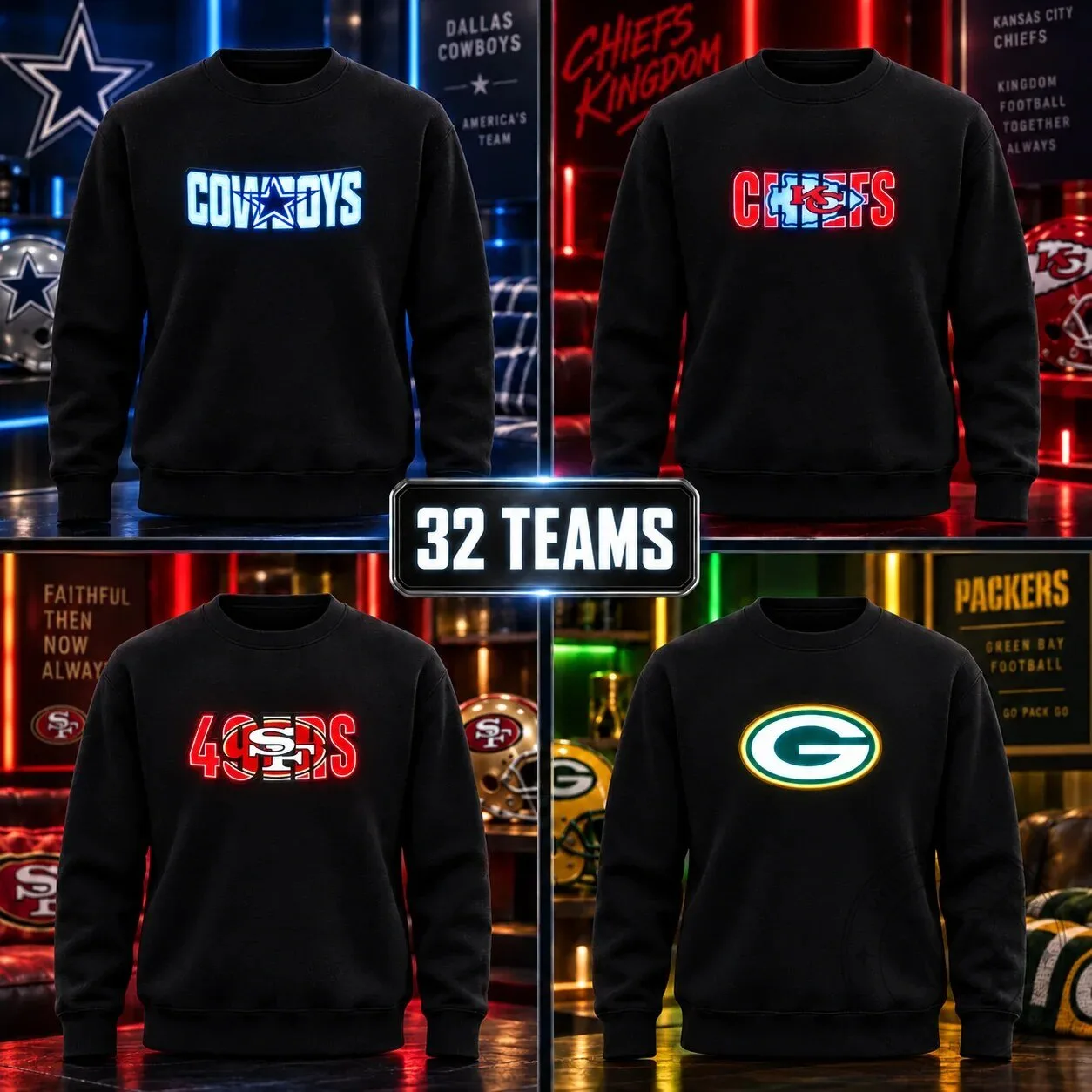 Dallas Cowboys Football Team Logo Illuminated Black Hoodie for Men and Women 49 Dallas Cowboys Football Team Logo Illuminated Black Hoodie for Men and Women