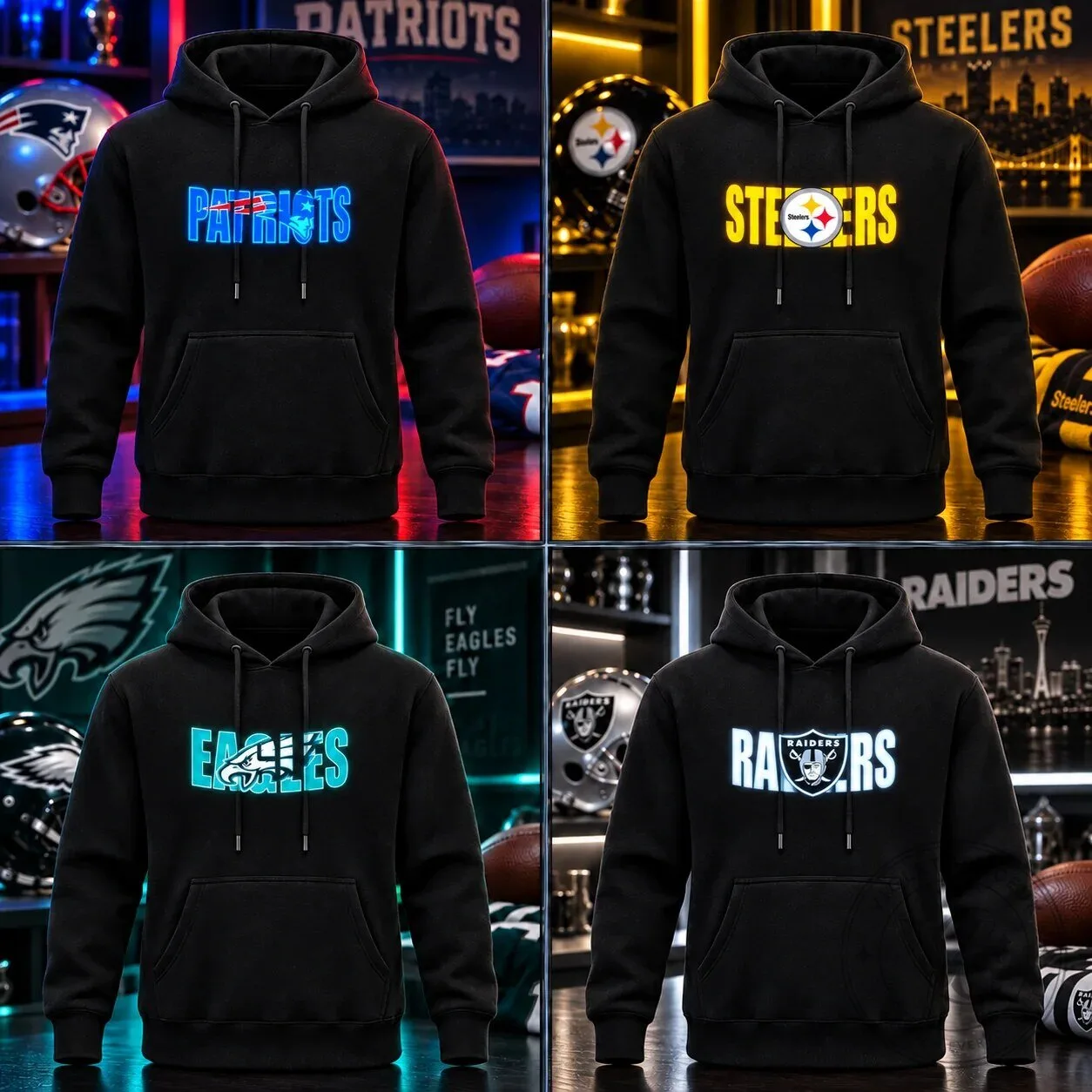 Dallas Cowboys Football Team Logo Illuminated Black Hoodie for Men and Women 55 Dallas Cowboys Football Team Logo Illuminated Black Hoodie for Men and Women