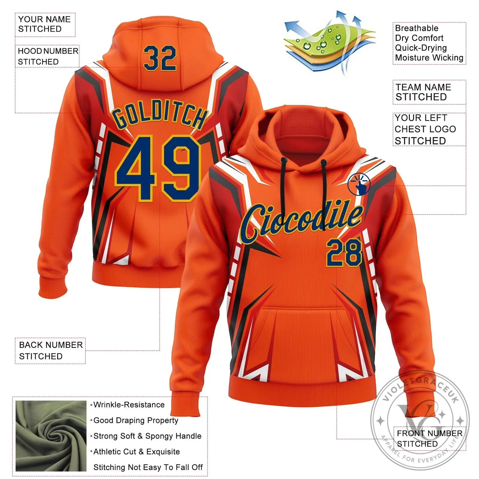 Custom Orange Navy Blue Black Gold Car Racing Motorsport Pullover Hoodie 13 Custom Orange Navy Blue Black Gold Car Racing Motorsport Pullover Hoodie