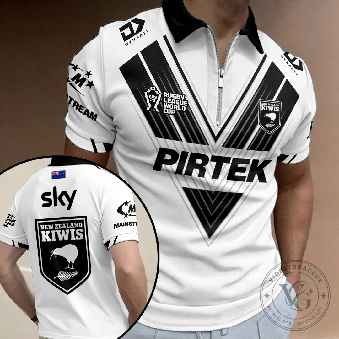New Zealand Kiwis Rugby League World Cup 2026 Men's Polo Shirt