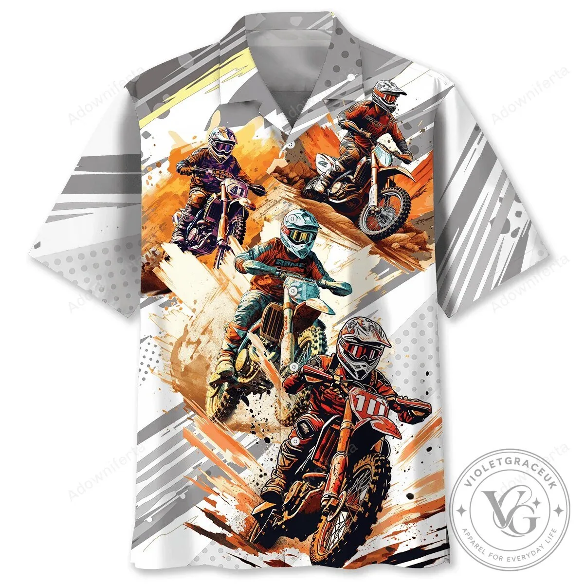 Motocross Dirt Bike Racing Extreme Sports Summer Hawaiian Shirt