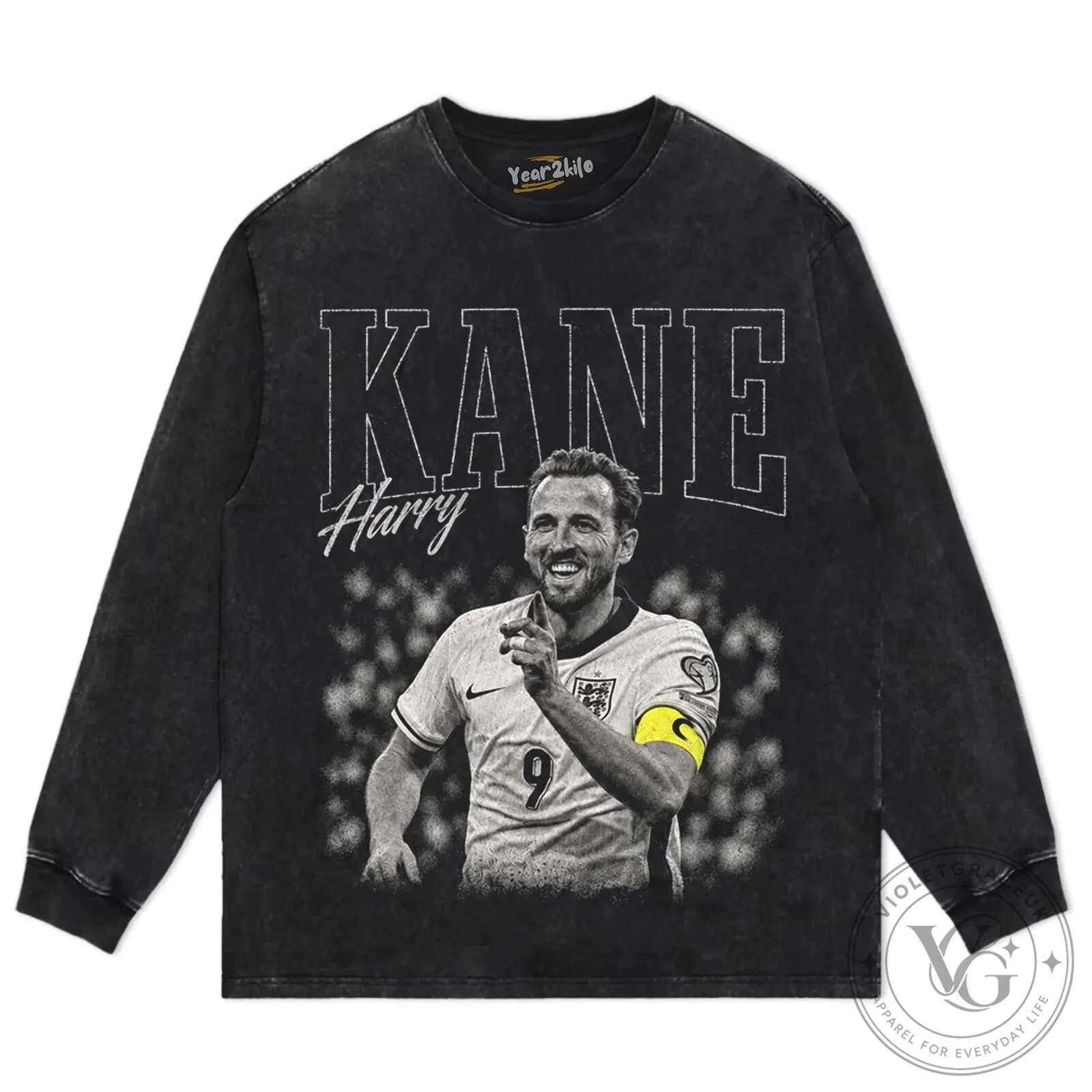 Harry Kane England Football Vintage Style Graphic T-Shirt 14 Harry Kane England Football Vintage Style Graphic T-Shirt