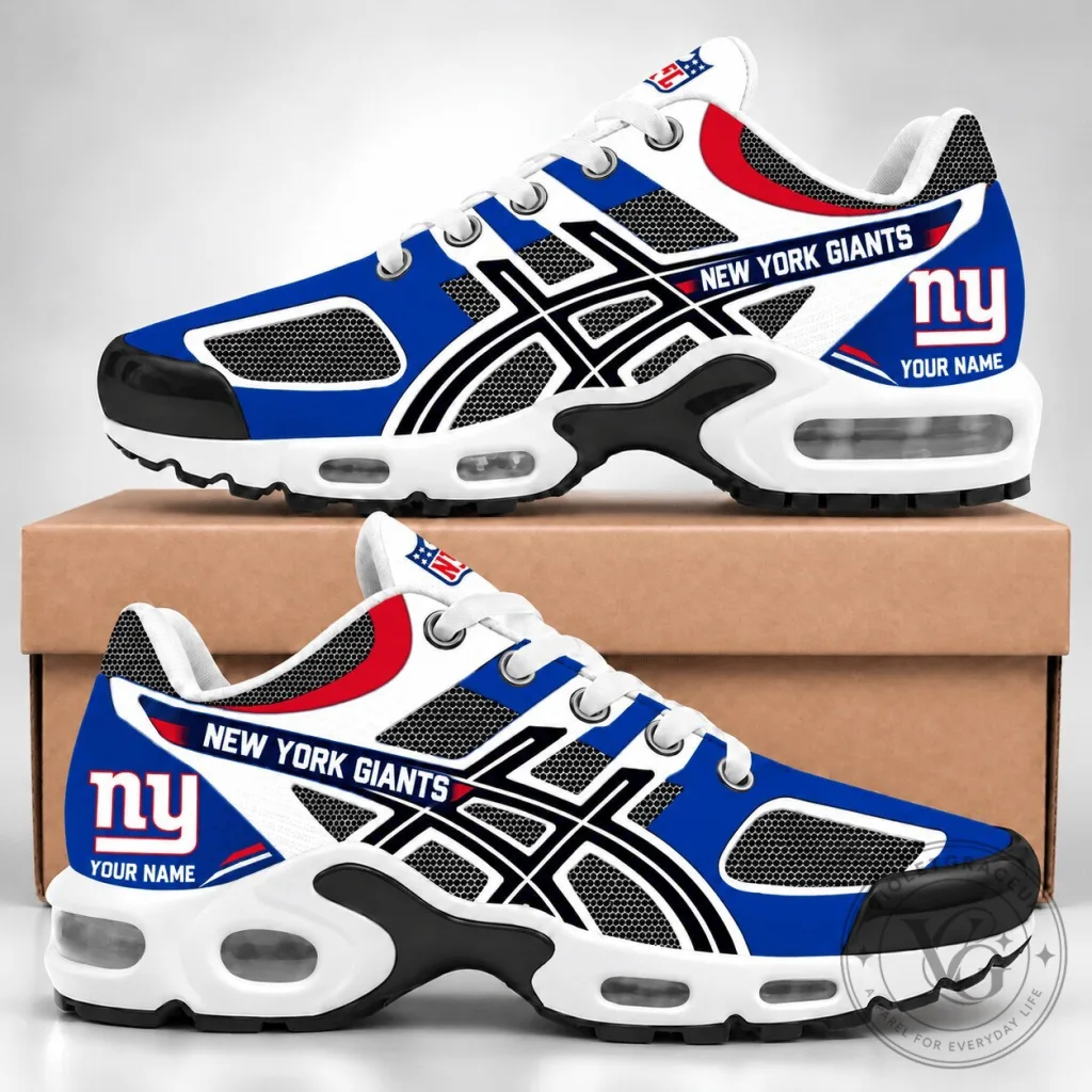 New York Giants NFL Personalized Team Air Max Plus Shoes New York Giants NFL Personalized Team Air Max Plus Shoes