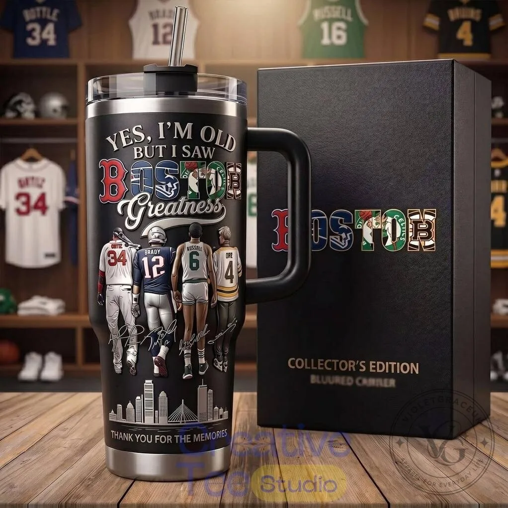 Boston Sports Teams Greatness Collector's Edition Stainless Steel Tumbler 5 Boston Sports Teams Greatness Collector