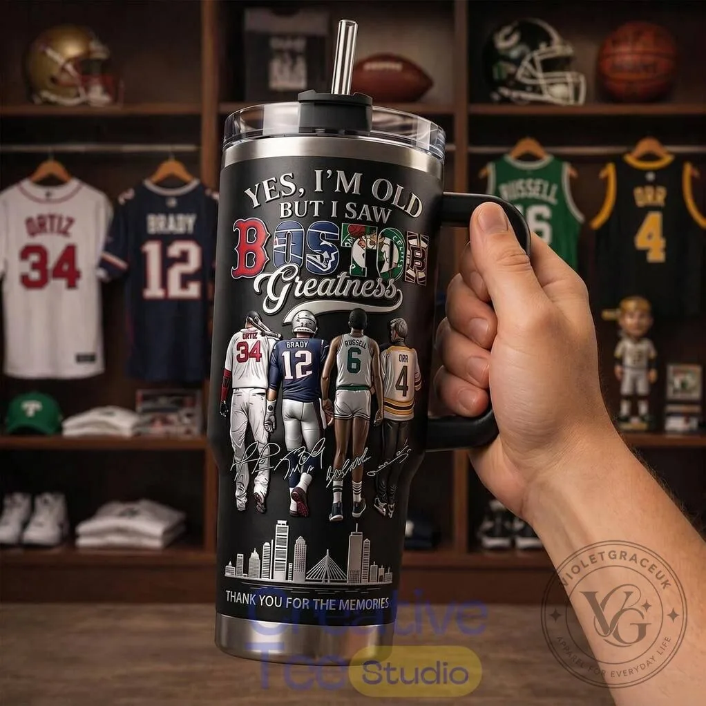 Boston Sports Teams Greatness Collector's Edition Stainless Steel Tumbler 6 Boston Sports Teams Greatness Collector