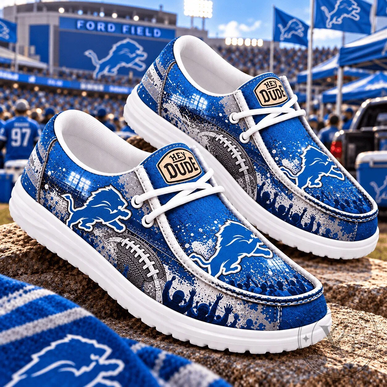 Detroit Lions NFL Football Team Spirit Loafer Shoes for Game Day