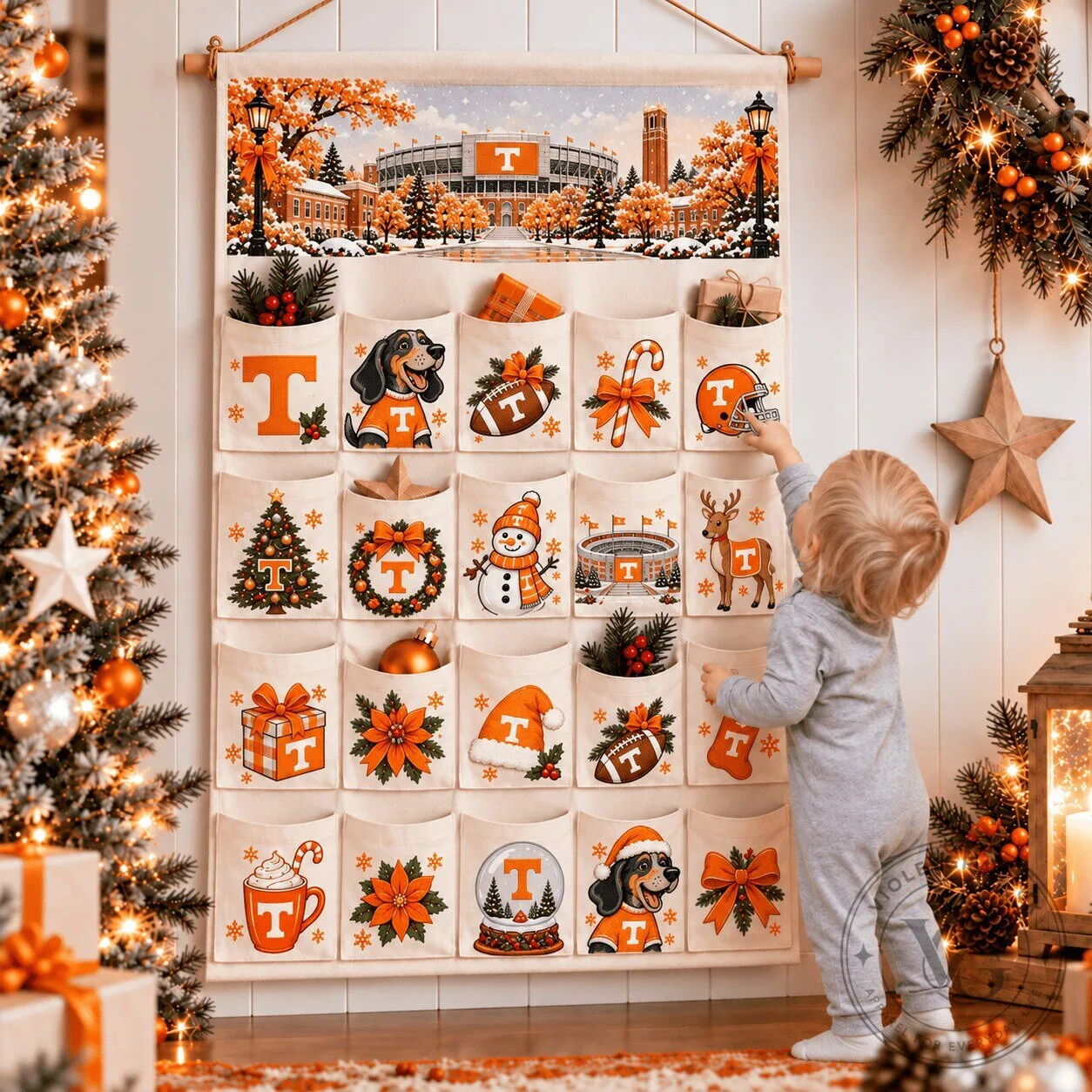 Tennessee Volunteers Football Team Christmas Advent Calendar 2D
